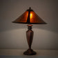 Meyda Lighting Sutter 23" Mahogany Bronze Table Lamp With Amber Mica Shade Glass