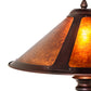 Meyda Lighting Sutter 23" Mahogany Bronze Table Lamp With Amber Mica Shade Glass