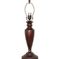 Meyda Lighting Sutter 23" Mahogany Bronze Table Lamp With Amber Mica Shade Glass