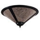 Meyda Lighting Sutter 238451 17" 3-Light Mahogany Bronze Flush Mount Light With Silver Mica Shade Glass