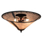 Meyda Lighting Sutter 238451 17" 3-Light Mahogany Bronze Flush Mount Light With Silver Mica Shade Glass