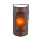 Meyda Lighting Sutter 23956 5" Mahogany Bronze Wall Sconce With Amber Mica Shade Glass