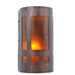 Meyda Lighting Sutter 23956 5" Mahogany Bronze Wall Sconce With Amber Mica Shade Glass