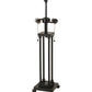 Meyda Lighting Sutter 28" 2-Light Timeless Bronze Table Lamp With Silver Mica Shade Glass