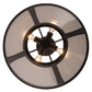 Meyda Lighting Sutter 29" 4-Light Black Inverted Pendant Light With Clear Seeded Shade Glass