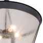 Meyda Lighting Sutter 29" 4-Light Black Inverted Pendant Light With Clear Seeded Shade Glass