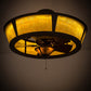 Meyda Lighting Sutter 42" LED Oil Rubbed Bronze Chandelier With Amber Mica Shade Glass and Fan
