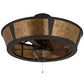 Meyda Lighting Sutter 42" LED Oil Rubbed Bronze Chandelier With Amber Mica Shade Glass and Fan