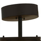 Meyda Lighting Sutter 42" LED Oil Rubbed Bronze Chandelier With Amber Mica Shade Glass and Fan