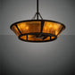 Meyda Lighting Sutter 48" 8-Light Cafe Noir Chandelier With Amber Mica Shade Glass and Fan