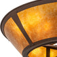 Meyda Lighting Sutter 48" 8-Light Cafe Noir Chandelier With Amber Mica Shade Glass and Fan
