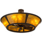 Meyda Lighting Sutter 48" 8-Light Cafe Noir Chandelier With Amber Mica Shade Glass and Wood Fan