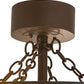 Meyda Lighting Sutter 48" 8-Light Cafe Noir Chandelier With Amber Mica Shade Glass and Wood Fan