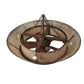Meyda Lighting Sutter 49" 10-Light Cafe Noir Chandelier With Silver Mica Shade Glass and 29" Wood Fan