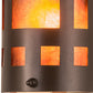 Meyda Lighting Sutter 5" Mahogany Bronze Wall Sconce With Amber Mica Shade Glass