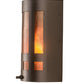 Meyda Lighting Sutter 5" Mahogany Bronze Wall Sconce With Amber Mica Shade Glass