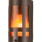 Meyda Lighting Sutter 5" Mahogany Bronze Wall Sconce With Amber Mica Shade Glass