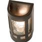 Meyda Lighting Sutter 5" Timeless Bronze Wall Sconce With Clear Leaf Shade Glass