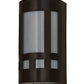 Meyda Lighting Sutter 5" Timeless Bronze Wall Sconce With White Art Shade Glass