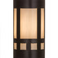 Meyda Lighting Sutter 5" Timeless Bronze Wall Sconce With White Art Shade Glass