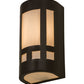 Meyda Lighting Sutter 5" Timeless Bronze Wall Sconce With White Art Shade Glass