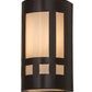 Meyda Lighting Sutter 5" Timeless Bronze Wall Sconce With White Art Shade Glass