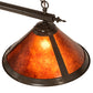 Meyda Lighting Sutter 60" 3-Light Timeless Bronze Island Pendant Light With Amber Mica Shade Glass