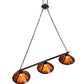 Meyda Lighting Sutter 60" 3-Light Timeless Bronze Island Pendant Light With Amber Mica Shade Glass
