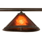 Meyda Lighting Sutter 60" 3-Light Timeless Bronze Island Pendant Light With Amber Mica Shade Glass