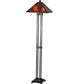 Meyda Lighting Sutter 63" 2-Light Mahogany Bronze Floor Lamp With Amber Mica Shade Glass