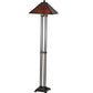 Meyda Lighting Sutter 63" 2-Light Mahogany Bronze Floor Lamp With Amber Mica Shade Glass