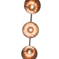 Meyda Lighting Sutter 68232 60" 3-Light Timeless Bronze Island Pendant Light With Amber Mica Shade Glass