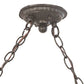Meyda Lighting Sutter 68232 60" 3-Light Timeless Bronze Island Pendant Light With Amber Mica Shade Glass