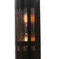 Meyda Lighting Sutter 7" 2-Light Craftsman Brown Wall Sconce With Clear Seeded Art Shade Glass