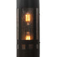Meyda Lighting Sutter 7" 2-Light Craftsman Brown Wall Sconce With Clear Seeded Art Shade Glass