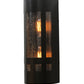 Meyda Lighting Sutter 7" 2-Light Craftsman Brown Wall Sconce With Clear Seeded Art Shade Glass