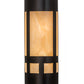 Meyda Lighting Sutter 7" 2-Light Timeless Bronze Wall Sconce With Beige Sahara Taupe Idalight Shade Glass