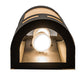 Meyda Lighting Sutter 7" 2-Light Timeless Bronze Wall Sconce With Beige Sahara Taupe Idalight Shade Glass