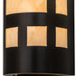Meyda Lighting Sutter 7" 2-Light Timeless Bronze Wall Sconce With Beige Sahara Taupe Idalight Shade Glass