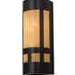 Meyda Lighting Sutter 7" 2-Light Timeless Bronze Wall Sconce With Beige Sahara Taupe Idalight Shade Glass