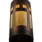 Meyda Lighting Sutter 7" Craftsman Copper Wall Sconce With Beige Art Shade Glass