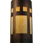 Meyda Lighting Sutter 7" Craftsman Copper Wall Sconce With Beige Art Shade Glass