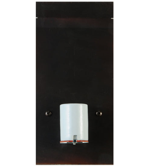 Meyda Lighting Sutter 7" Craftsman Copper Wall Sconce With Beige Irridescent Shade Glass