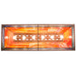 Meyda Lighting Swamp 46" 6-Light Rust Island Pendant Light With Orange & Blue Green Shade Glass