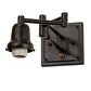 Meyda Lighting SwingArm 8" Textured Black & Pewter Wall Sconce