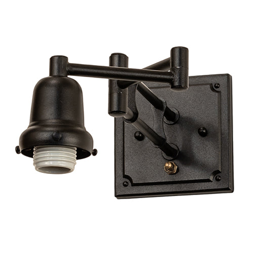 Meyda Lighting SwingArm 8" Textured Black & Pewter Wall Sconce