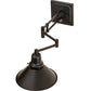 Meyda Lighting SwingArm 8" Textured Black & Pewter Wall Sconce