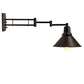 Meyda Lighting SwingArm 8" Textured Black & Pewter Wall Sconce