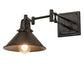 Meyda Lighting SwingArm 8" Textured Black & Pewter Wall Sconce