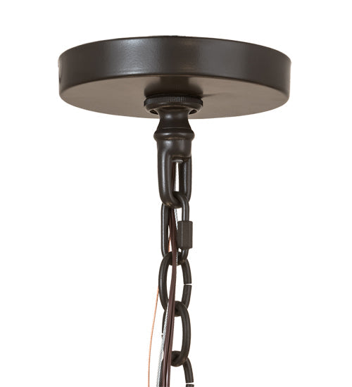 Meyda Lighting Sycamore 42" 16-Light Timeless Bronze Chandelier With Amber Faux Candlelight